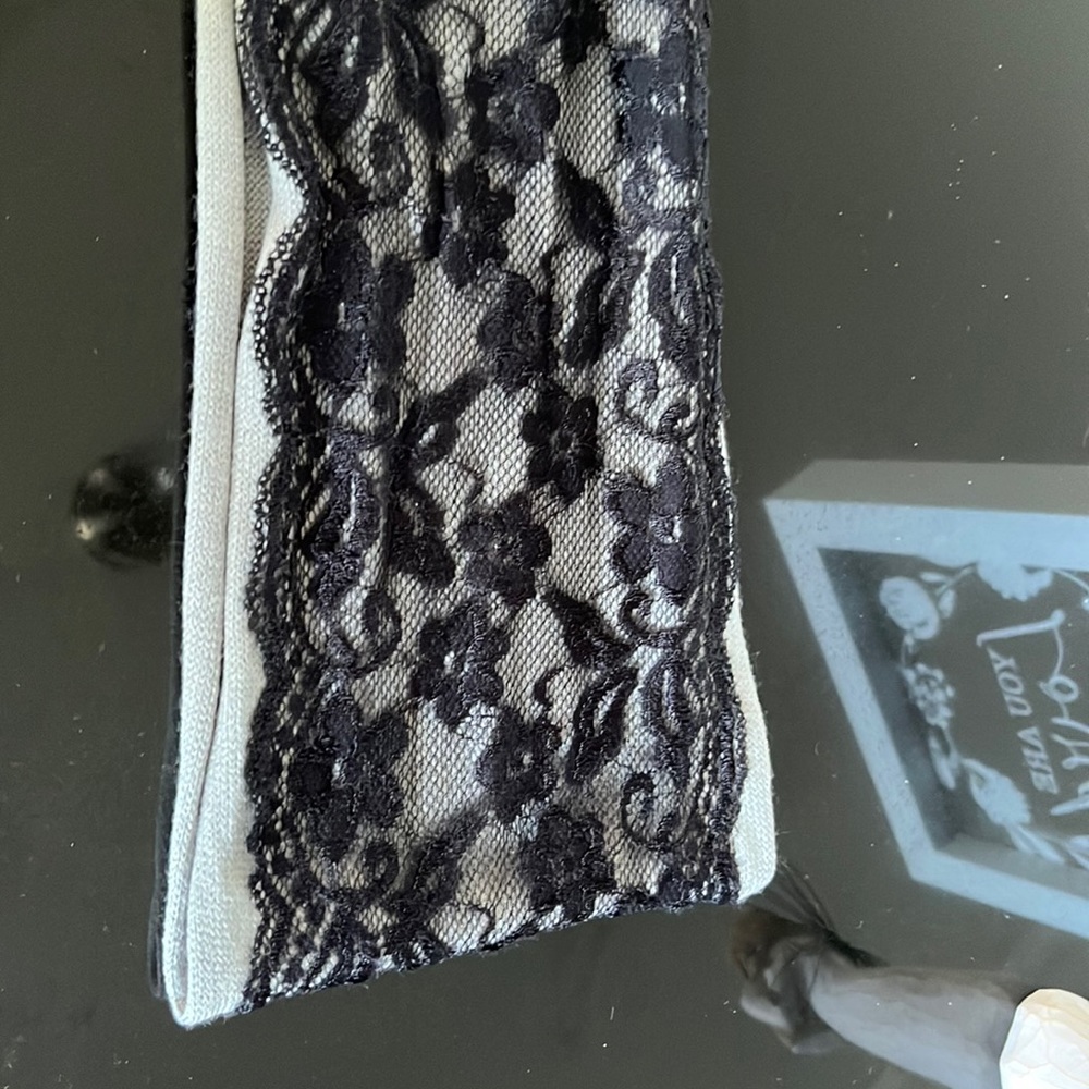 Black and Grey Lace Scarf